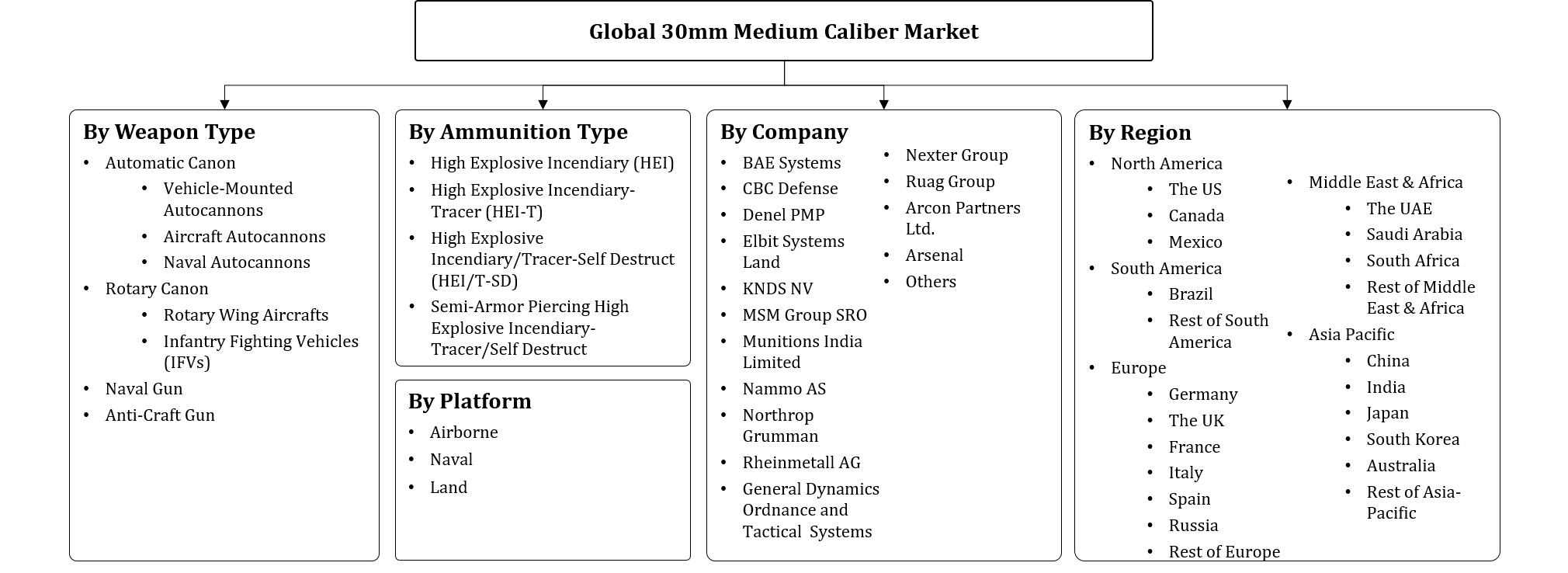 30mm Medium Caliber Market Segmentation
